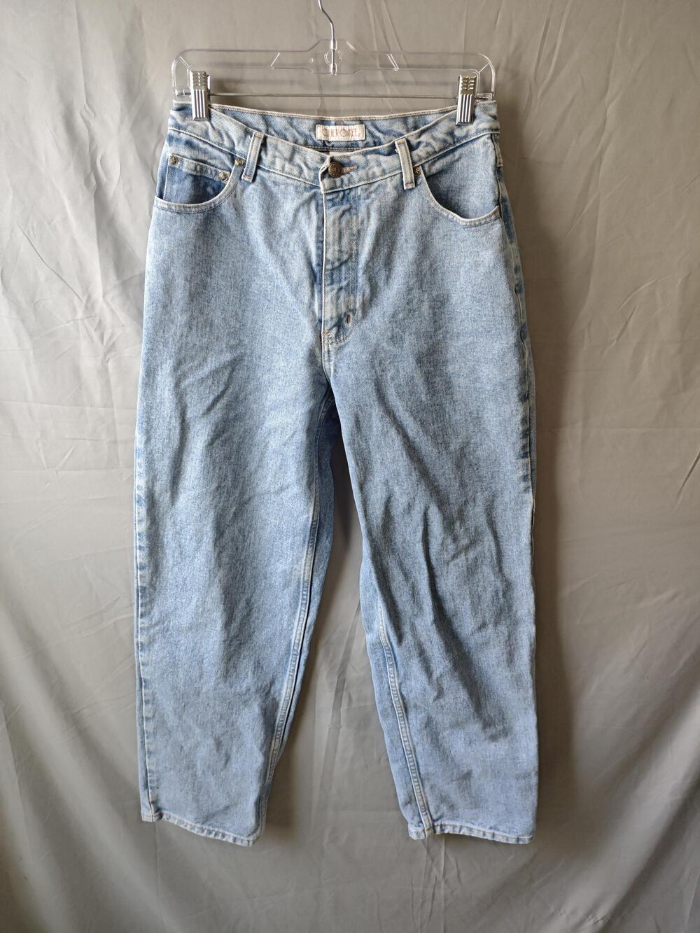 Vintage Cherokee Jeans Womens 12P Blue High Rise Tapered Leg Denim 90s Y2K Pants